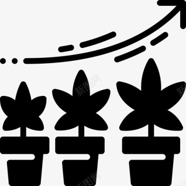 种植植物大麻11填充图标图标