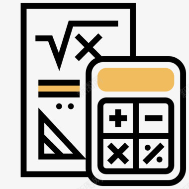 数学图标数学生物工程32黄影图标图标