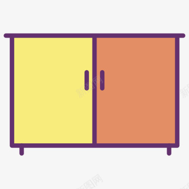 鞋架家具装饰4线性颜色图标图标