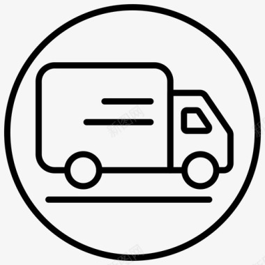购物货车送货车物流图标图标