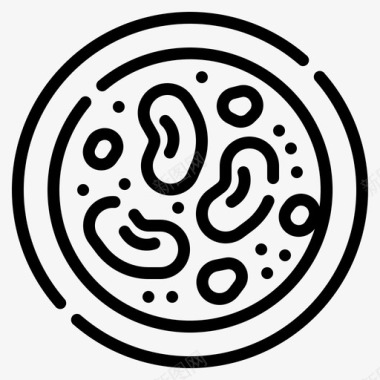 豆类豆类健康食品46直系图标图标