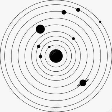 多轨道太阳系轨道行星图标图标