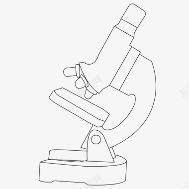 大学教育海报显微镜生物学科学图标图标