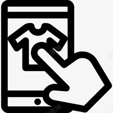 数字17在线购物数字服务17线性图标图标