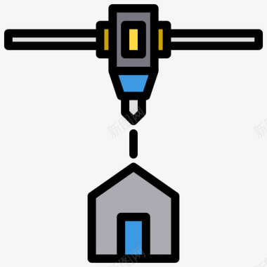 电视3D3d打印机3d打印2线性颜色图标图标
