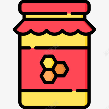 蜜月蜂蜜蜂蜜营养18原色图标图标