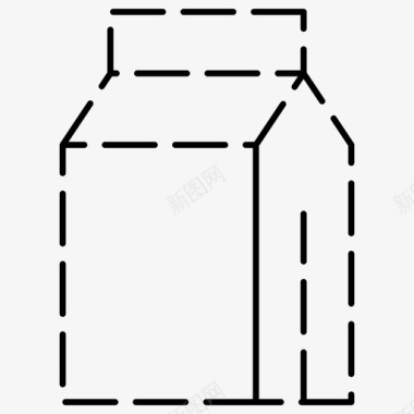 牛奶袋子牛奶盒图标图标