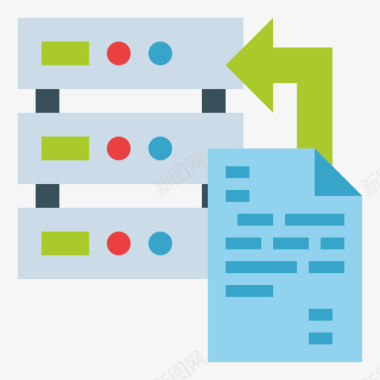 数据分析矢量图备份数据分析16平面图标图标