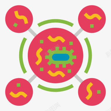 病毒病毒流行性1扁平图标图标