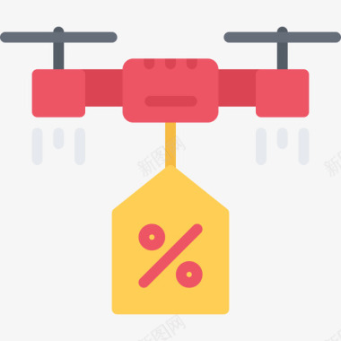 圣诞老人无人机无人机无人机20扁平图标图标