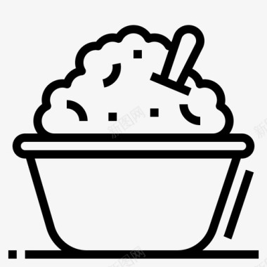 麦片粥早餐谷物图标图标