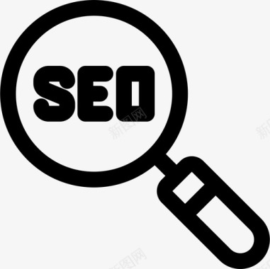 数字17搜索引擎优化数字服务17线性图标图标