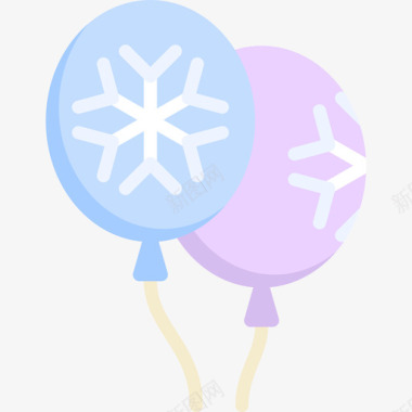 气球圣诞装饰3扁平图标图标