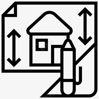 建筑工程房地产图标图标