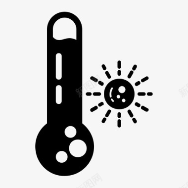 高温图标夏季图标