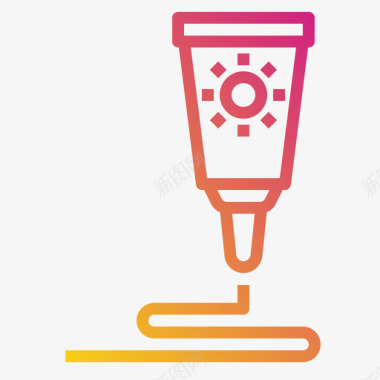 日光浴夏季113渐变色图标图标