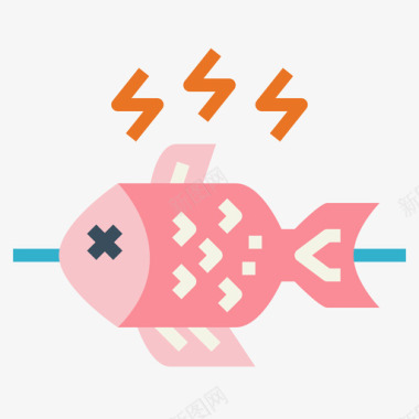 鱼烧烤派对8平铺图标图标