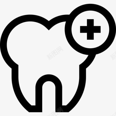 小牙齿前磨牙牙齿护理38直线型图标图标