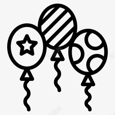 言语气球轮廓气球生日133轮廓图标图标