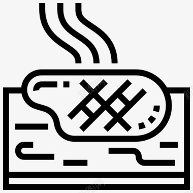 麻辣烧烤牛排烧烤派对直系图标图标