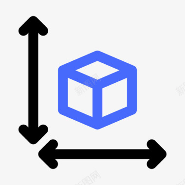 3D照片立方体3d形状1双色调图标图标