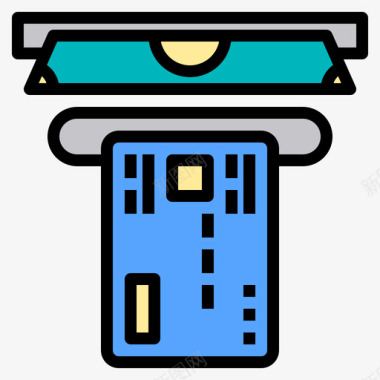 余额支付Atm支付78线颜色图标图标