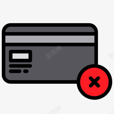 信用卡信用卡网上购物71线性颜色图标图标