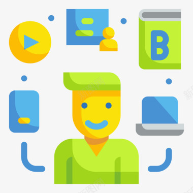 种植技术1图标在线学习教育技术1扁平图标图标