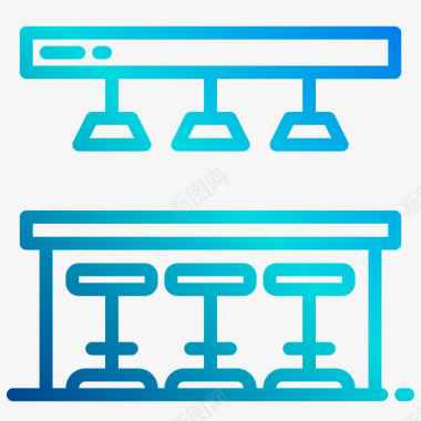 酒吧图标65号城市酒吧直线坡度图标图标