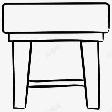 凳子家具家具手绘图标图标