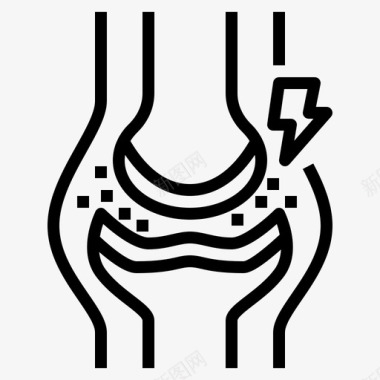 关节矢量缓解关节炎症状大麻关节图标图标