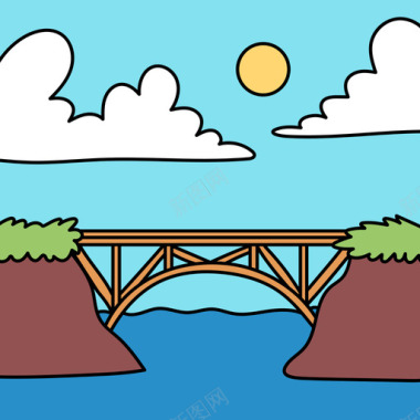 桥景观32彩色图标图标