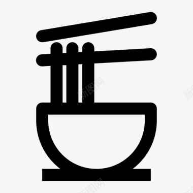 矢量日本面条面条饮料筷子图标图标