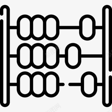 珠心算算盘算盘书呆子48线性图标图标