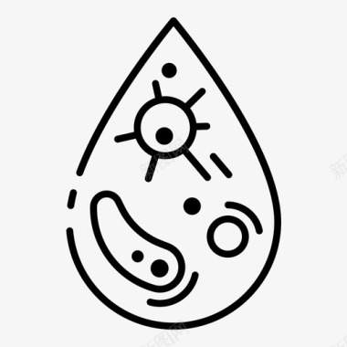 细菌水污染细菌脏水图标图标