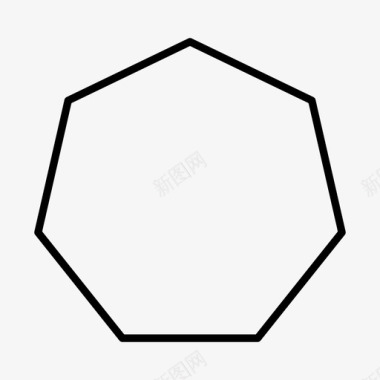 多边七边形几何多边形图标图标