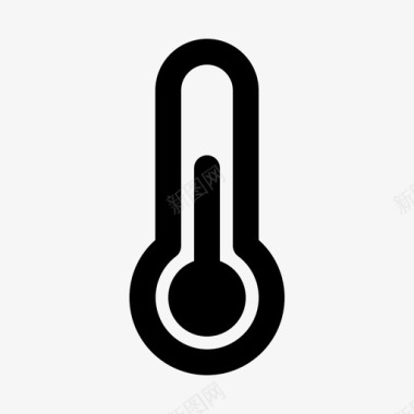 天气气象温度医疗温度计图标图标