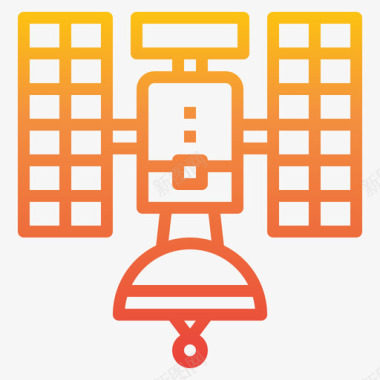 卫星卫星天线空间和星系4梯度图标图标