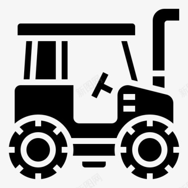 拖拉机耕作收获图标图标