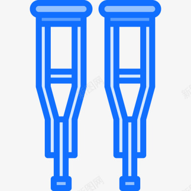 拐杖医药44蓝色图标图标