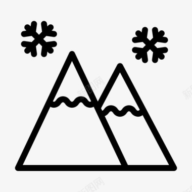 冬季的鳞片高山冒险下雪图标图标