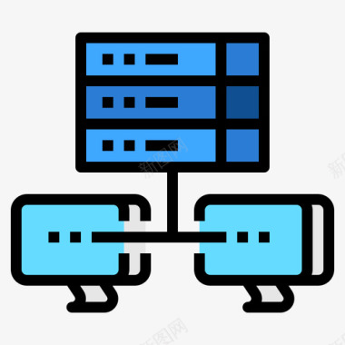 颜色连接连接计算机网络9线颜色图标图标