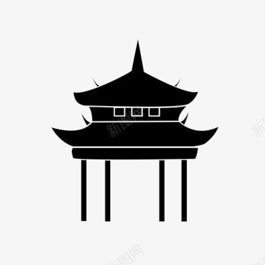 中国宝塔中国建筑中国文化图标图标