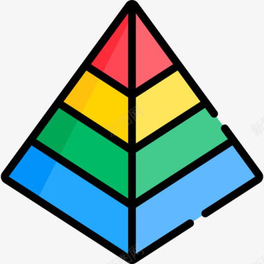 金融元素图金字塔图信息图表元素16线性颜色图标图标