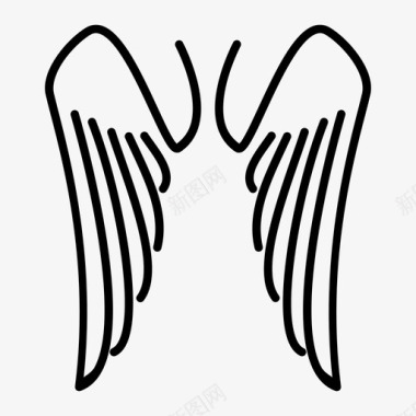 天使翅膀天使的翅膀小鸟图标图标