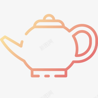 茶壶日本99渐变色图标图标