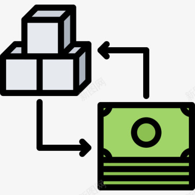 兑换icon货币兑换3d打印机2彩色图标图标