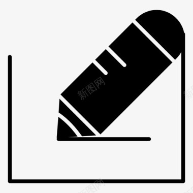 矢量书写墨迹铅笔学校文本图标图标