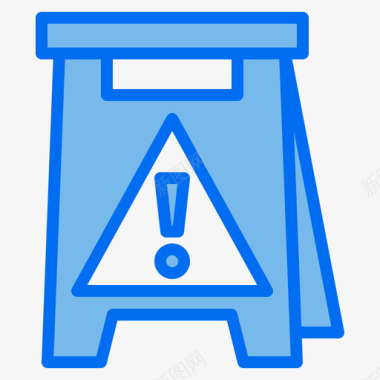 湿地板清洁107蓝色图标图标