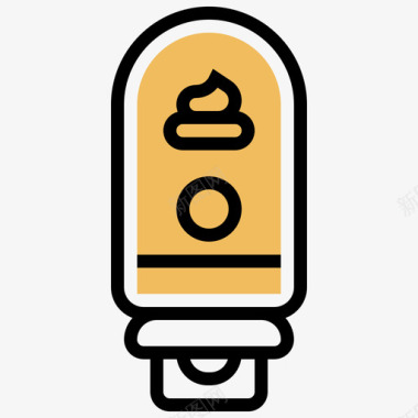 护发素护发素美容105黄影图标图标